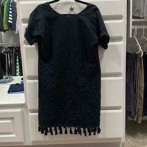 Madewell Black Tassel Dress